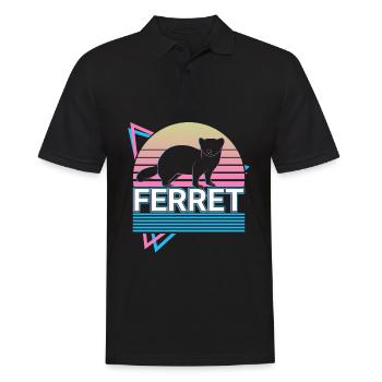 Ferret Retro Cadeau - Polo Homme - noir - Devant - Kai (181cm)