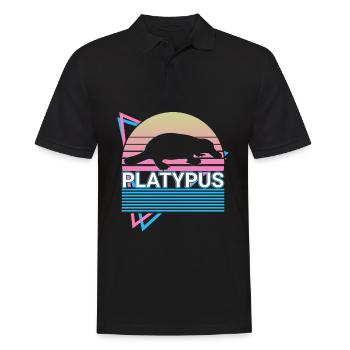 Platypus Retro Gift - Men's Polo Shirt - black - Front - Kai (181cm)