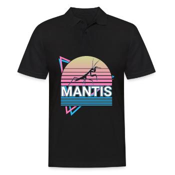 Gottesanbeterin Gottesanbeterin Retro Geschenk - Männer Poloshirt - Schwarz - Vorne - Kai (181cm)