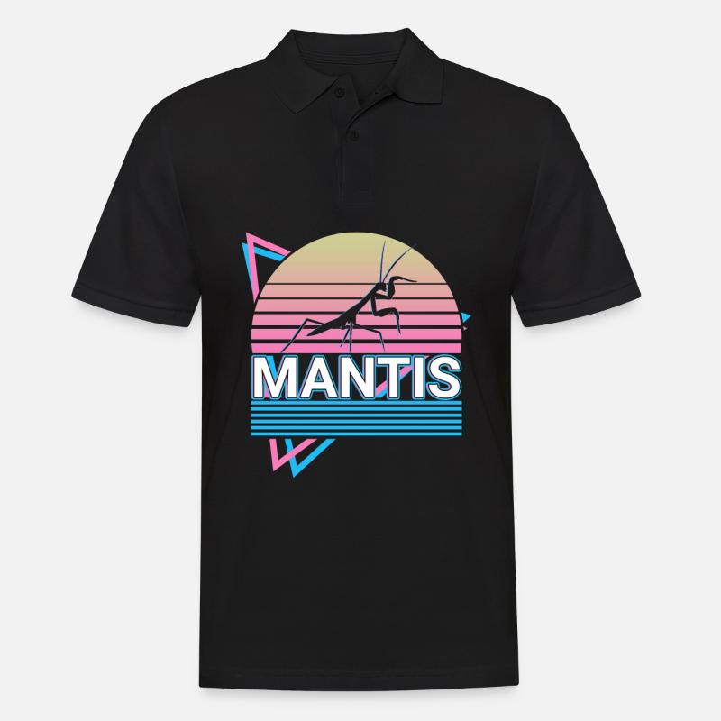 Gottesanbeterin Gottesanbeterin Retro Geschenk - Männer Poloshirt - Schwarz