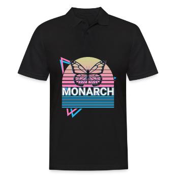 Monarch Butterfly Retro Gift - Men's Polo Shirt - black - Front - Kai (181cm)