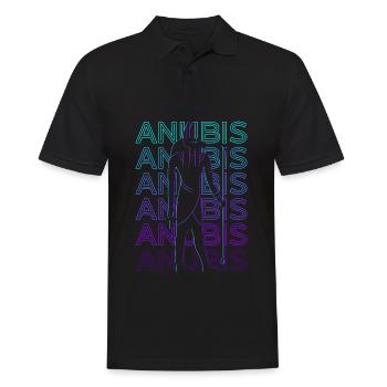Anubis Dieu égyptien Egypte ancienne Retro Gesche - Polo Homme - noir - Devant - Kai (181cm)
