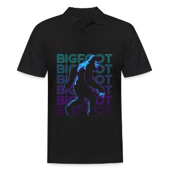 Bigfoot Sasquatch Cadeau Rétro - Polo Homme - noir - Devant - Kai (181cm)