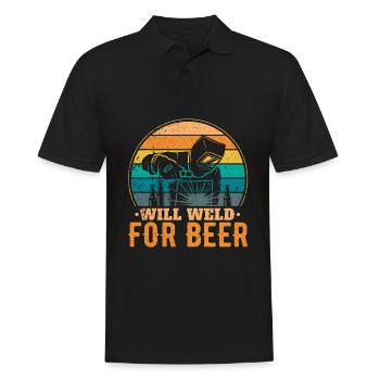 Funny Welder Welder Gift - Men's Polo Shirt - black - Front - Kai (181cm)