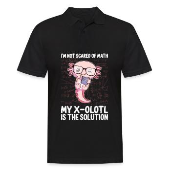 Drôles Mathématiques Kawaii Axolotl Mathématiques Gesch - Polo Homme - noir - Devant - Kai (181cm)