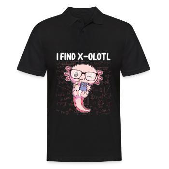 Lustige Mathematik Kawaii Axolotl Mathematik Gesch - Männer Poloshirt - Schwarz - Vorne - Kai (181cm)