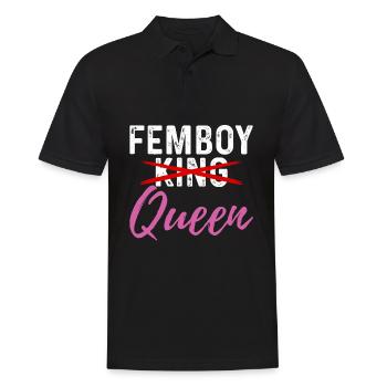 Drôle de cadeau Femboy - Polo Homme - noir - Devant - Kai (181cm)