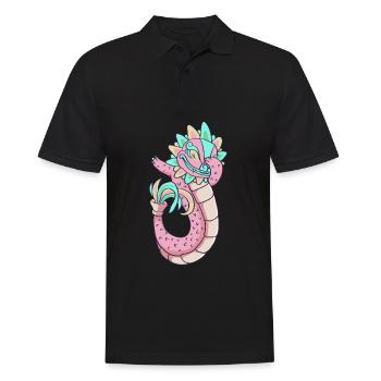 Dabbing Quetzalcoatl Schlan aztèque à plumes - Polo Homme - noir - Devant - Kai (181cm)