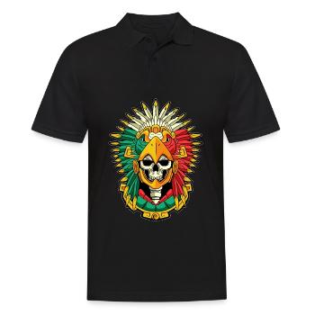 Aztèque Eagle Warrior Mayan Skull Inca - Polo Homme - noir - Devant - Kai (181cm)