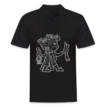 Ahuiateteo Dieu aztèque Maya Inca Toltèques - Polo Homme - noir - Devant - Kai (181cm)