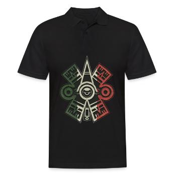 Ollin Xolotl Aztekisches Symbol Maya Inka Tolteken - Männer Poloshirt - Schwarz - Vorne - Kai (181cm)