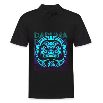 Daruma Doll Japanese Doll Retro Gift - Men's Polo Shirt - black - Front - Kai (181cm)