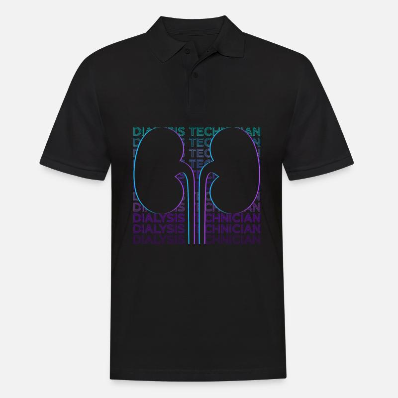Dialyse-Techniker Hämodialyse Dialyse-Techniker Ge - Männer Poloshirt - Schwarz
