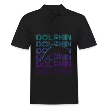 Cadeau rétro dauphin - Polo Homme - noir - Devant - Kai (181cm)
