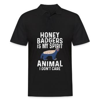 Lustiger Honigdachs - Männer Poloshirt - Schwarz - Vorne - Kai (181cm)