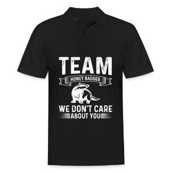 Lustiger Honigdachs - Männer Poloshirt - Schwarz - Vorne - Kai (181cm)