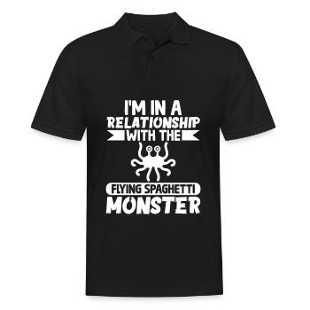 Fliegendes Spaghettimonster Pastafarianismus - Männer Poloshirt - Schwarz - Vorne - Kai (181cm)