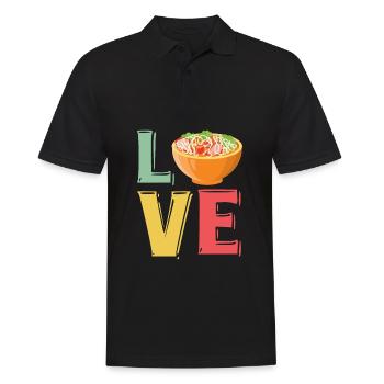 Lustige Spaghetti-Schüssel-Fleischbällchen FSM - Männer Poloshirt - Schwarz - Vorne - Kai (181cm)