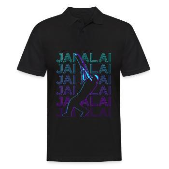 Jai Alai Player Retro - Men's Polo Shirt - black - Front - Kai (181cm)