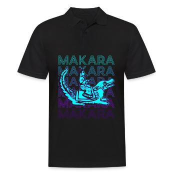 Makara Mythologie hindoue Ancienne rétro hindoue - Polo Homme - noir - Devant - Kai (181cm)