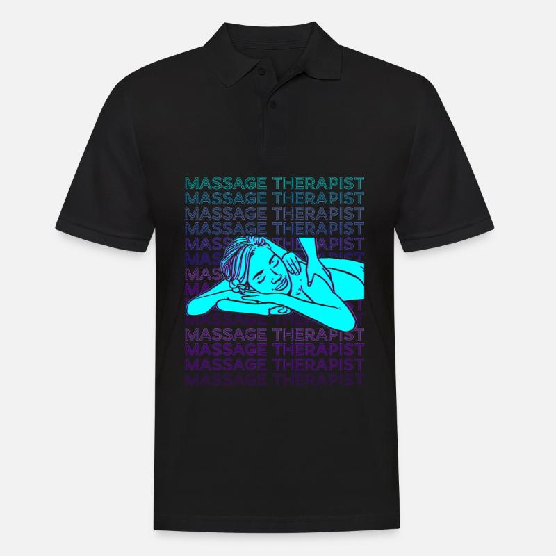 Massagetherapeutin Massagetherapie Masseurin Retro - Männer Poloshirt - Schwarz