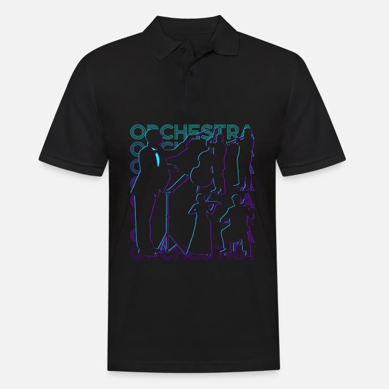 Orchestermusik Dirigent Retro - Männer Poloshirt - Schwarz