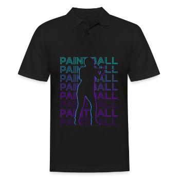Paintball Rétro - Polo Homme - noir - Devant - Kai (181cm)