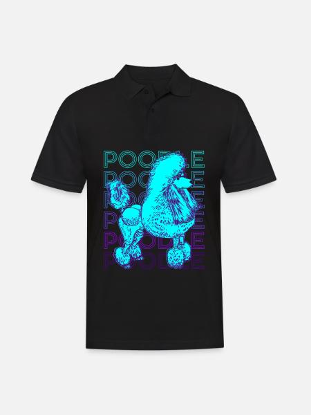 Poodle Retro - Men's Polo Shirt - black