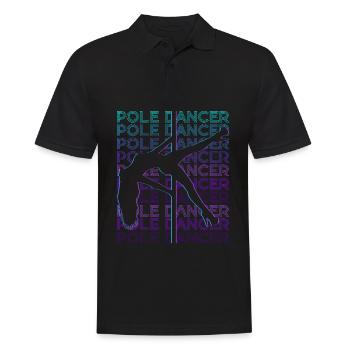Stangentänzerin Stangentanz Retro - Männer Poloshirt - Schwarz - Vorne - Kai (181cm)