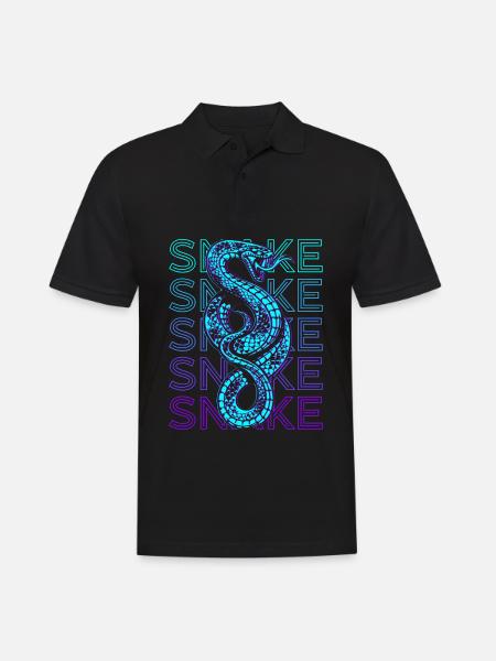 Serpent Rétro - Polo Homme - noir