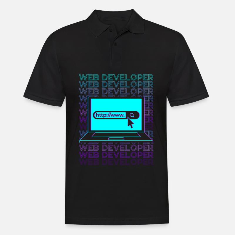 Web Developer Web Development Retro - Men's Polo Shirt - black