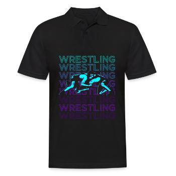 Lutte Ringer Retro - Polo Homme - noir - Devant - Kai (181cm)