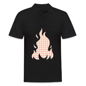 Feu de flamme esthétique pastel danois - Polo Homme - noir - Devant - Kai (181cm)