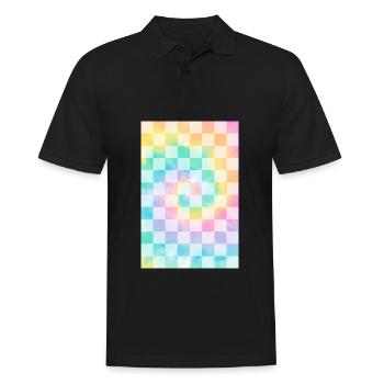 Esthétique pastel danoise Tie Dye - Polo Homme - noir - Devant - Kai (181cm)