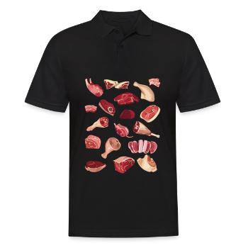 Meatcore Aesthetic Meat Collection - Polo Homme - noir - Devant - Kai (181cm)