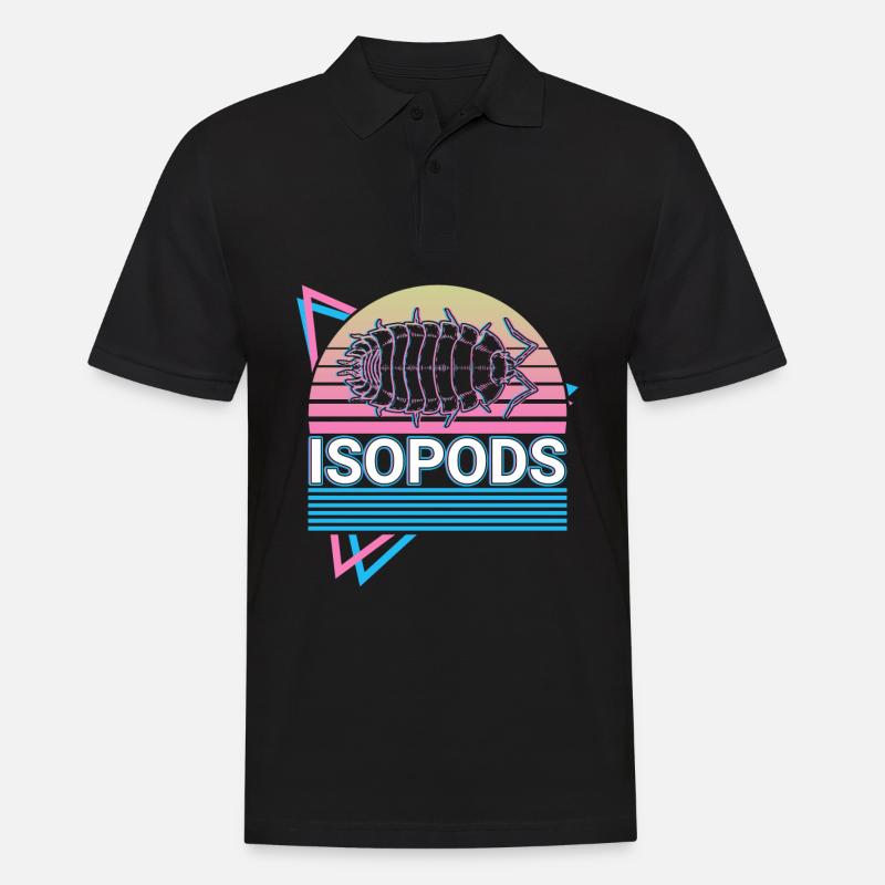Isopods Retro - Männer Poloshirt - Schwarz