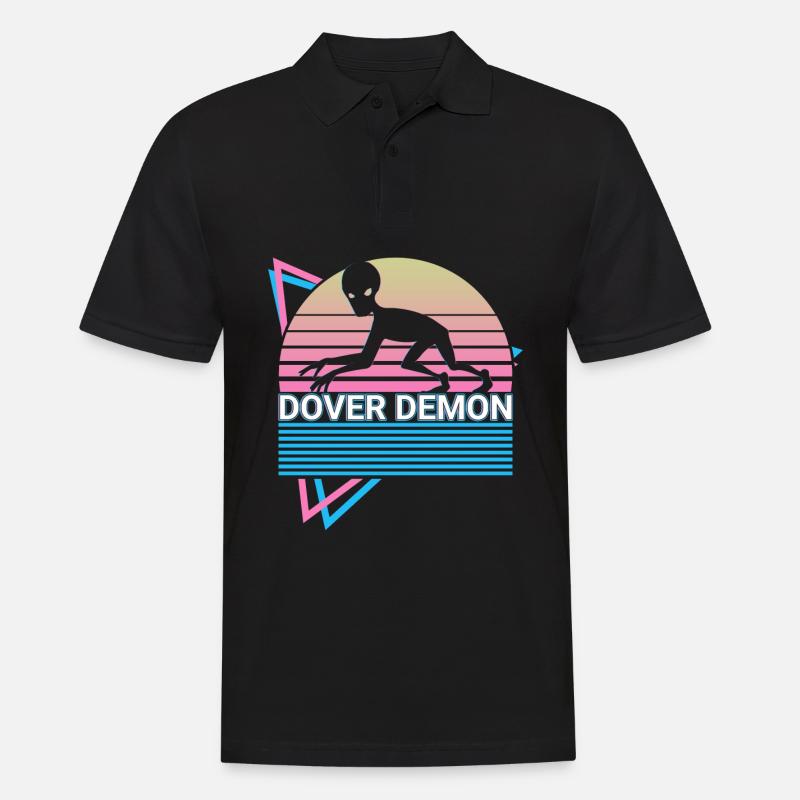 Dover Dämon Kryptide Kryptozoologie Retro - Männer Poloshirt - Schwarz