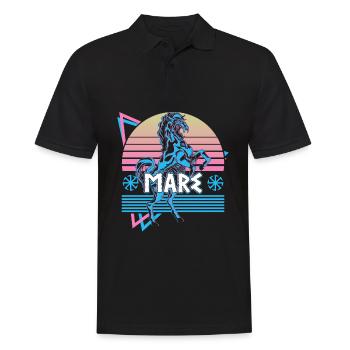 Stute Nordische Mythologie Germanische Folklore - Männer Poloshirt - Schwarz - Vorne - Kai (181cm)
