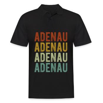Adenau Stadt Retro Vintage - Männer Poloshirt - Schwarz - Vorne - Kai (181cm)