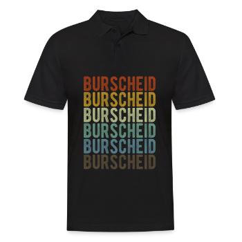 Burscheid Stadt Retro Vintage - Männer Poloshirt - Schwarz - Vorne - Kai (181cm)