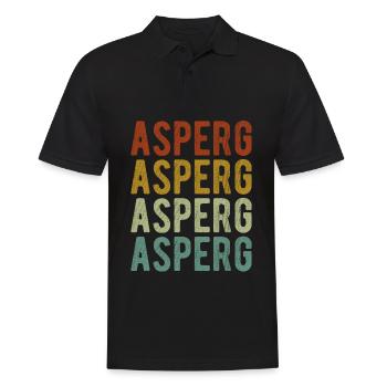 Asperg Stadt Retro Vintage - Männer Poloshirt - Schwarz - Vorne - Kai (181cm)