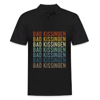Bad Kissingen Stadt Retro Vintage - Männer Poloshirt - Schwarz - Vorne - Kai (181cm)