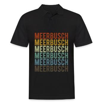 Meerbusch City Retro Vintage - Men's Polo Shirt - black - Front - Kai (181cm)