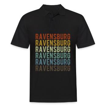 Ravensburg City Retro Vintage - Men's Polo Shirt - black - Front - Kai (181cm)