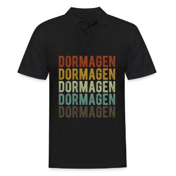 Dormagen Stadt Retro Vintage - Männer Poloshirt - Schwarz - Vorne - Kai (181cm)