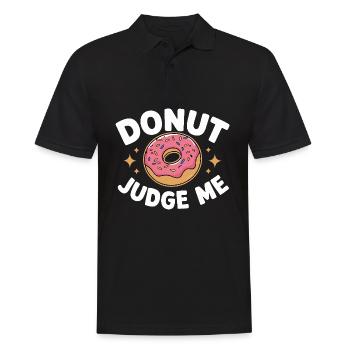 Donut Donuts Süßigkeiten Bagel - Männer Poloshirt - Schwarz - Vorne - Kai (181cm)