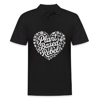 Végétarien Végétalien Végétarien Végétarien - Polo Homme - noir - Devant - Kai (181cm)
