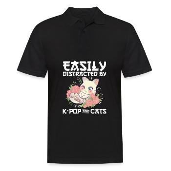 K-Pop Katzen Sprüche | Koreanischer Pop Geschenke - Männer Poloshirt - Schwarz - Vorne - Kai (181cm)