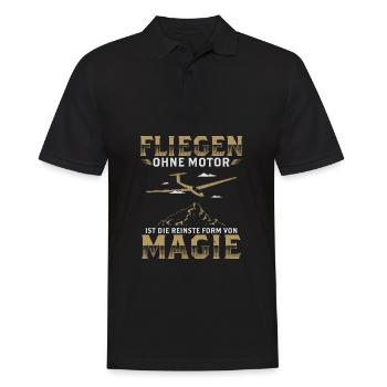 Segelflieger - Männer Poloshirt - Schwarz - Vorne - Kai (181cm)
