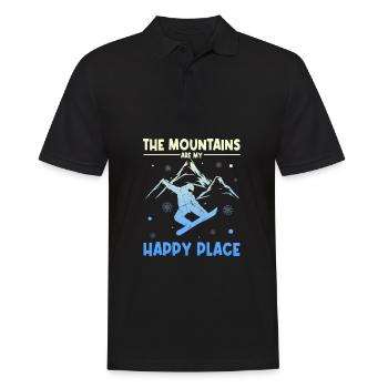 Snowboardfahrer | Snowboard Snowboarder Geschenke - Männer Poloshirt - Schwarz - Vorne - Kai (181cm)